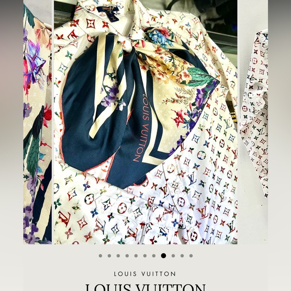 Louis Vuitton Other - ***Rare****Louis Vuitton Long Sleeve monogram button down with scarf